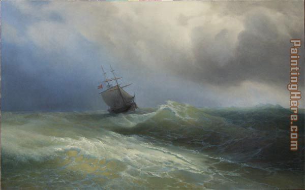 Storm 1890 painting - Ivan Constantinovich Aivazovsky Storm 1890 art painting